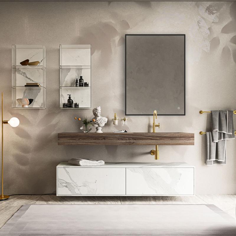 Зеркало LED VLM-3VN600B 600х800 c сенсорным выключателем и диммером Vincea