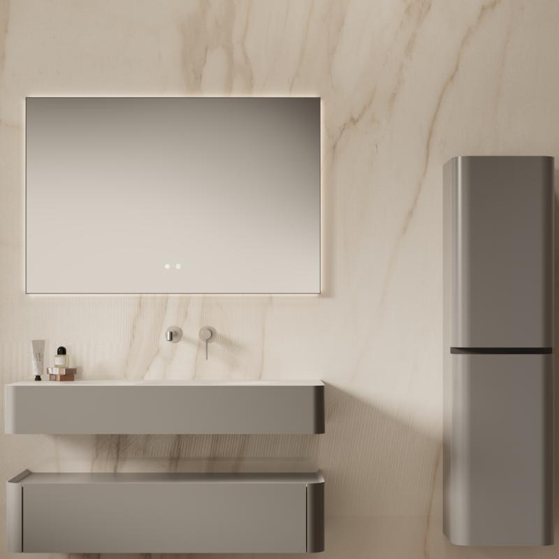 База под раковину Caprise 1200 подвесная, 1 выкатной ящик soft close, светло-серый матовый Vincea