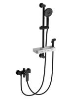 Смеситель для душа с гарнитуром WONZON & WOGHAND, Черный матовый (WW-A31003-MB) фото в интернет-магазине Русалия