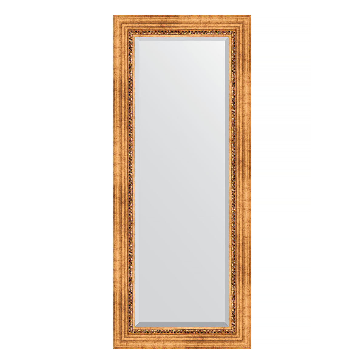 Зеркало настенное с фацетом EVOFORM в багетной раме римское золото, 56х136 см, BY 3516