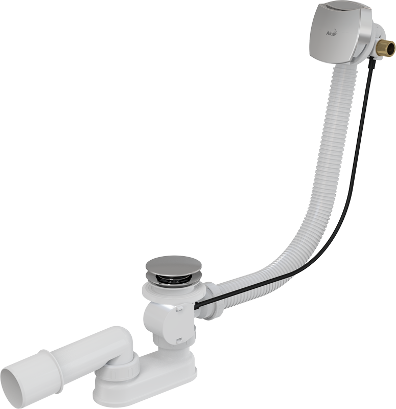 Слив-перелив полу-автоматический с наполнением для толстостенной ванны A565KM1-80 Alcaplast