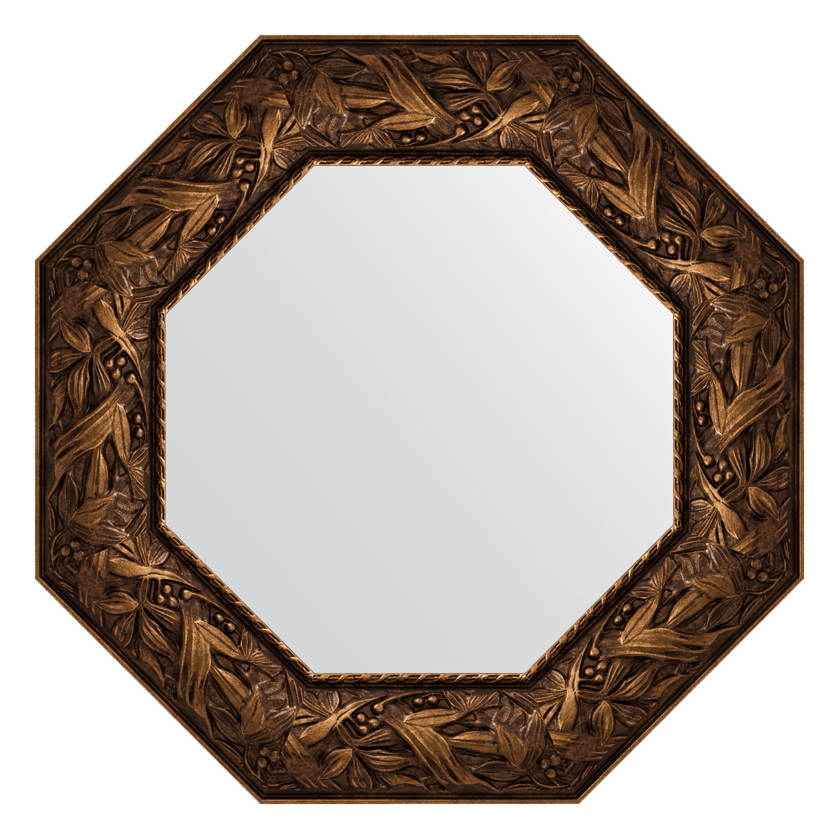 Зеркало настенное Octagon EVOFORM в багетной раме византия бронза, 58,8х58,8 см, BY 3835