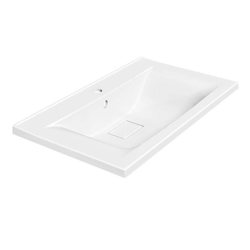 Раковина VCB-3M750W из искусственного камня, цвет белый Vincea