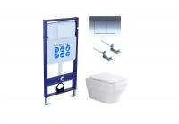 Set AQUATEK АМАДЕО (рама AQUATEK Standard INS-0000012 с звукоиз.прокладкой+крепеж KKI-0000002+кнопкаKDI-0000010+унитаз АМАДЕО AQ1163-00 с крышкой-сиденьем soft-close) фото в интернет-магазине Русалия