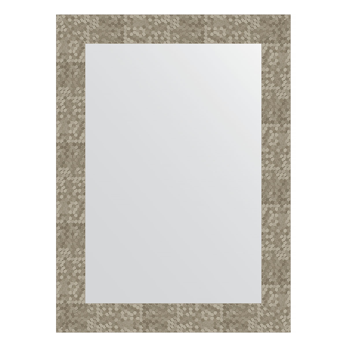 Зеркало настенное EVOFORM в багетной раме соты титан, 56х76 см, BY 3052