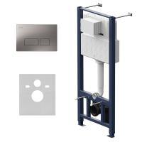 I012704.7031 Pro инсталляция для подвесного унитаза с пневматич клавишей Pro S пластик, мат никель фото в интернет-магазине Русалия