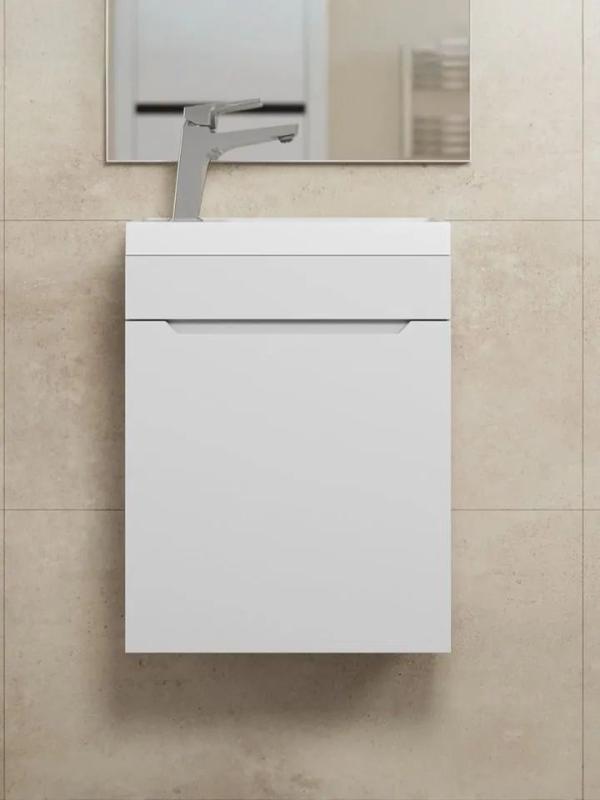 Тумба с раковиной Uperwood Tanos 40 см, подвесная, белая матовая KTanos40W