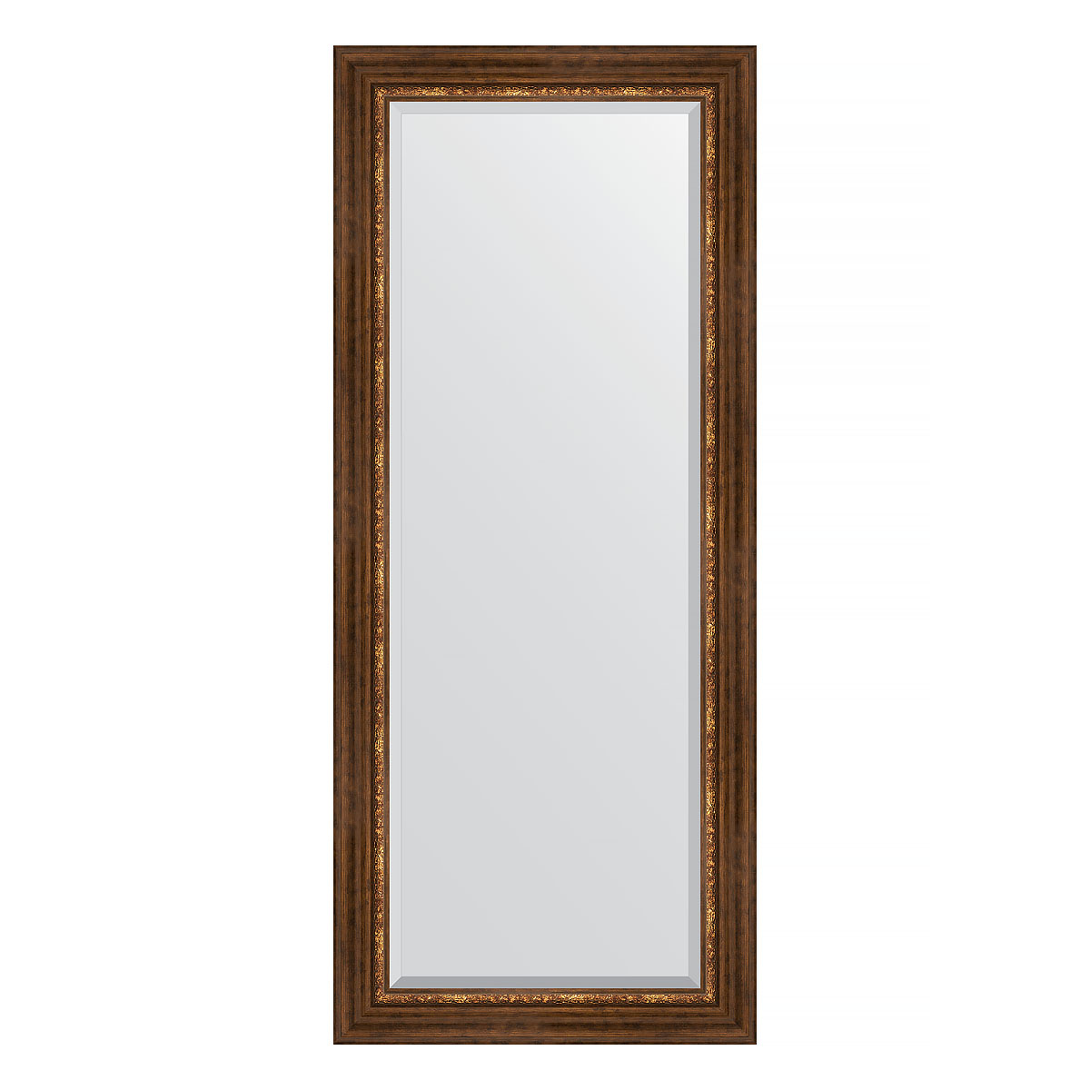 Зеркало настенное с фацетом EVOFORM в багетной раме римская бронза, 66х156 см, BY 3569