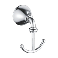 Крючок для ванной комнаты двойной Rose RG1221, хром фото в интернет-магазине Русалия