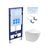 SET AQUATEK ЕВРОПА T KDI15(рама AQUATEK Standard INS-0000012 с клавишей KDI-0000015 и крепежом KKI-0000002+унитаз AQ1900T-00 с тонким сиденьем sc) фото в интернет-магазине Русалия