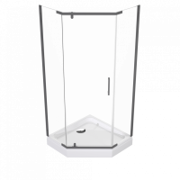 Душевой уголок "Дека-Графит", 90х90, пятиуг., низ. подд. (3 места+сифонD90мм) Тритон Щ0000073925 фото в интернет-магазине Русалия