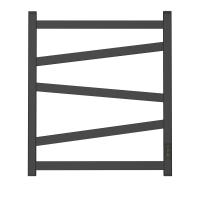 Полотенцесушитель электрический Point Феникс PN15856B П5 500x600, диммер справа, черный фото в интернет-магазине Русалия
