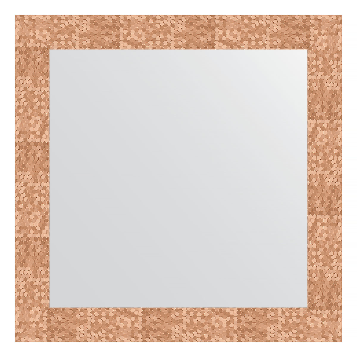 Зеркало настенное EVOFORM в багетной раме соты медный, 66х66 см, BY 3146