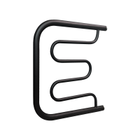 Полотенцесушитель водяной Фокстрот Standart б/п (н.р.1") 50/50 (с держателем, Черный муар) INDIGO FSW50-50BR фото в интернет-магазине Русалия