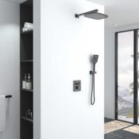 Душевой комплект VSFW-321MT1GM встраиваемый, термостат, двухрежимный, вороненая сталь Vincea фото в интернет-магазине Русалия