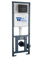 MARBERG 410 SE BL Инсталляция для унитаза. Квадратная черная кнопка WeltWasser фото в интернет-магазине Русалия