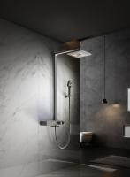 Душевая стойка Inspire VSFS-3I13TGM термостатическая с изливом, вороненая сталь Vincea фото в интернет-магазине Русалия