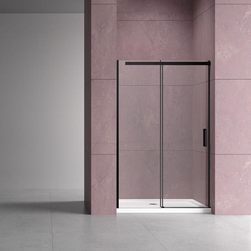 Душевая дверь Dice VDS-4D150CLB, 1500, черный, стекло прозрачное Vincea