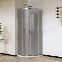 Душевой уголок City VSQ-5CT800MT, 800*800, хром, стекло текстурное Vincea фото в интернет-магазине Русалия