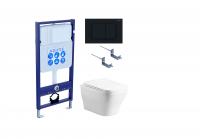 Set AQUATEK АМАДЕО cm (рама AQUATEK Standard INS-0000012 с звукоиз.прокладкой+крепеж KKI-0000002+кнопкаKDI-0000012+унитаз АМАДЕО AQ1180-00 с крышкой-сиденьем soft-close) фото в интернет-магазине Русалия