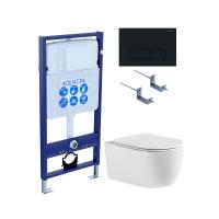 SET AQUATEK ЕВРОПА cmp017 (рама AQUATEK Standard INS-0000012, клавиша KDI-0000017, крепеж KKI-0000002+унитаз ЕВРОПА AQ1106-00 с тонким сиденьем sc) фото в интернет-магазине Русалия