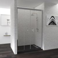 Душевая дверь RGW PA-24 (складная) 1400, стекло прозрачное, профиль хром фото в интернет-магазине Русалия