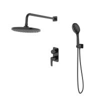 Душевая система скрытого монтажа с тропическим душем и ручным душем, черный матовый, Ray, IDDIS, RAY (RAYBL02i67) фото в интернет-магазине Русалия