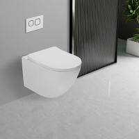 Унитаз подвесной Globo VT1-14T Tornado, цвет белый, ультратонкое soft-close сиденье Vincea фото в интернет-магазине Русалия