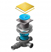 Точечный трап Pestan Confluo Standard 15х15 Drops Gold (13000134) фото в интернет-магазине Русалия