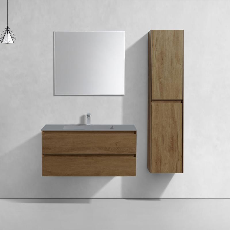 База под раковину Luka 1000 подвесная, 2 выкатных ящика soft-close, T.Oak Vincea