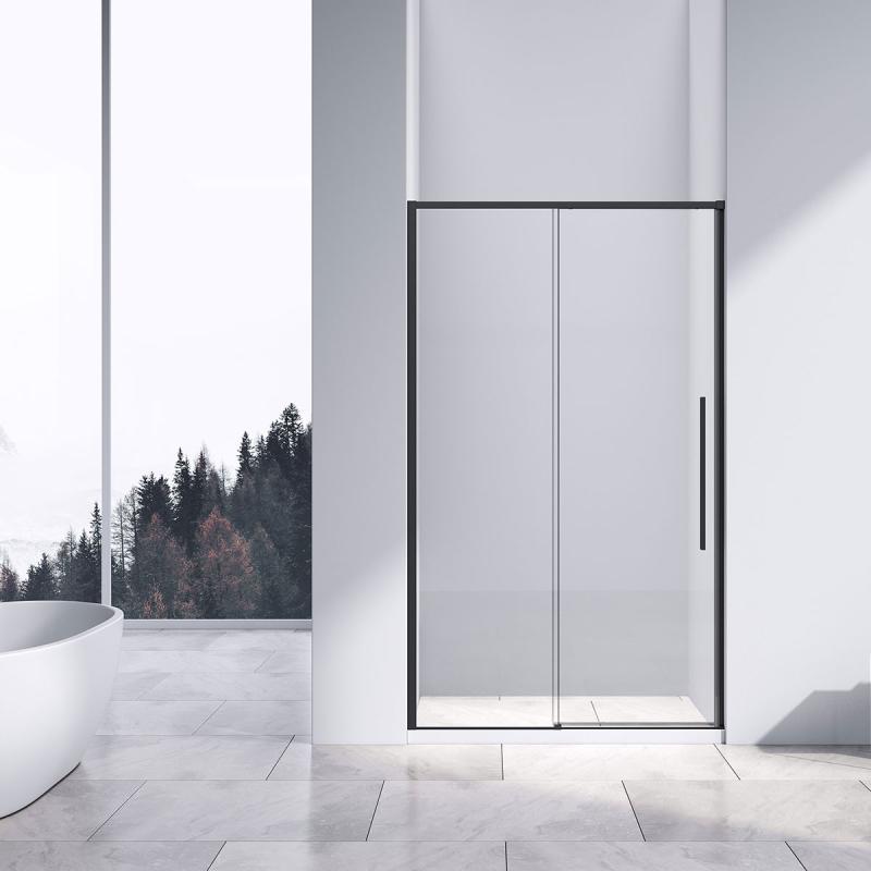 Душевая дверь Slim-N VDS-4SN140CLB, 1400, черный, стекло прозрачное Vincea