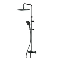 F078F522 Func, душ. система: см-ль д/ванны/душа с ТМС, душ.штанга, верхн. душ квадр., ручн.душ, черн AM.PM фото в интернет-магазине Русалия