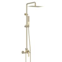 Душевая система Lemark Ursus с регулируемой высотой штанги и верхней душевой лейкой "Тропический дождь" (LM7260BG) фото в интернет-магазине Русалия