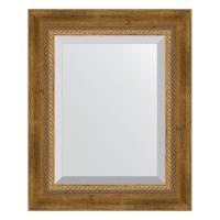 Зеркало настенное с фацетом EVOFORM в багетной раме состаренная бронза с плетением, 43х53 см, BY 3354 фото в интернет-магазине Русалия