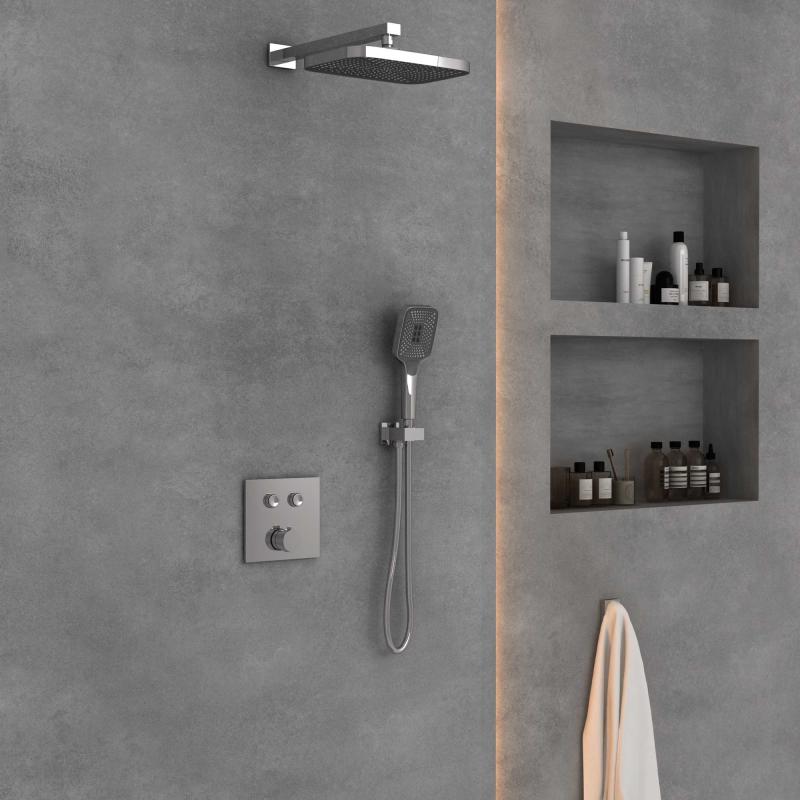 Душевой комплект VSFW-4211CH встраиваемый, 2 режима, хром Vincea