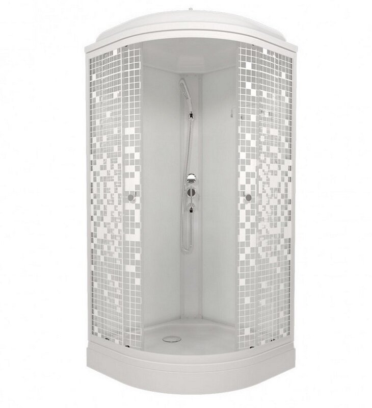 Душевая кабина Мозаика 100*100 А (7 мест+сифон D90мм) Щ0000061828 Тритон