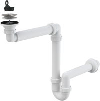 Сифон для раковины экономящий пространство A413 Alcaplast фото в интернет-магазине Русалия