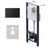 I012704.9038 Pro инсталляция для подвесного унитаза с пневматич клавишей Pro L пластик, чёрн мат фото в интернет-магазине Русалия