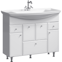 Напольная тумба 105 Barcelona белый BA0110K + умывальник Стиль 1050 4620008197340 Aqwella фото в интернет-магазине Русалия