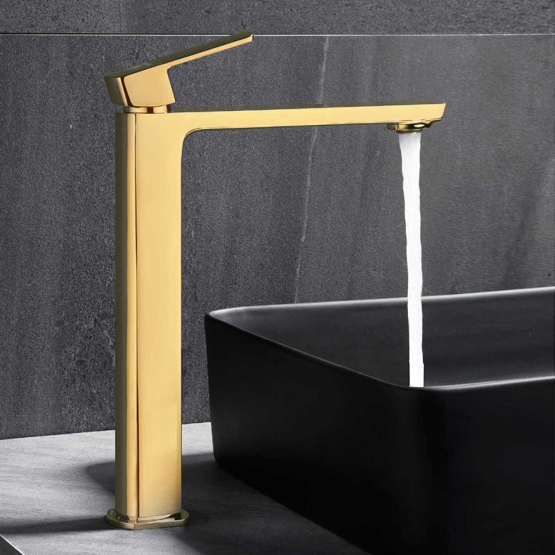 Смеситель для раковины Next VBF-1N2BG однорычажный, брашированное золото Vincea