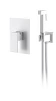 Смеситель для душа DK с гигиеническим душем встраиваемый матовый белый Bayern.Liszt (DA1515008) фото в интернет-магазине Русалия