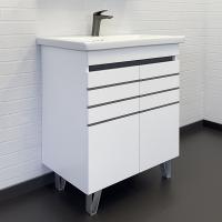 COMFORTY. Тумба-умывальник "Нарва-70" белый матовый с раковиной Como 70 фото в интернет-магазине Русалия