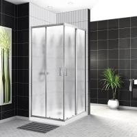 Душевой уголок BelBagno UNO-195-A-2-100-CH-CR 100х100 см, профиль хром, стекло - матовое фото в интернет-магазине Русалия