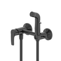 Смеситель с гигиеническим душем, матовый черный, Ray, IDDIS, RAYBL00i08 фото в интернет-магазине Русалия