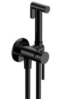 AQM6217MB Siena Готовый комплект гигиенического душа (скрытый монтаж, латунная лейка), Черный матов фото в интернет-магазине Русалия