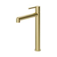 Смеситель для настольного умывальника, золотой матовый, Aiger, IDDIS (AIGMG01i01) фото в интернет-магазине Русалия