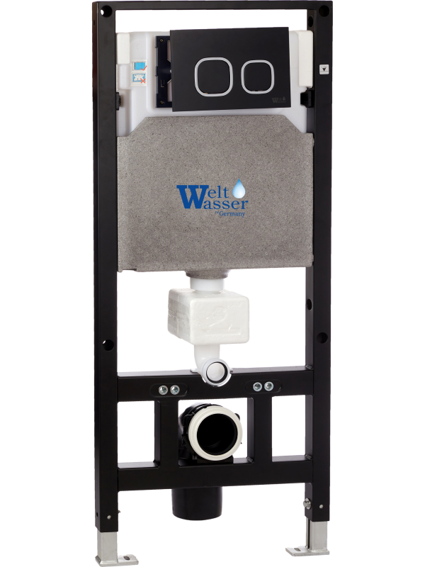 AMBERG 506 BL Инсталляция для унитаза. Черная кнопка WeltWasser