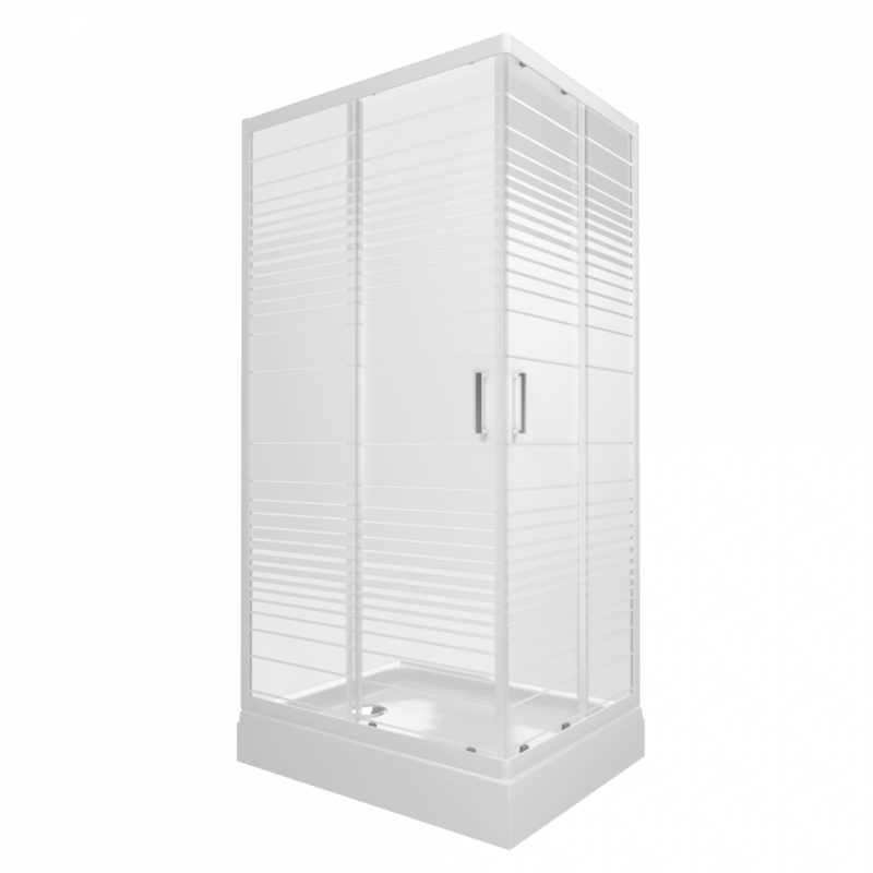 Душевой уголок Фьюжн 120*80 А Полосы (3 места+сифон D90) Тритон Щ0000064851