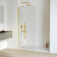 Душевая перегородка RGW WA-102Gb 800, стекло прозрачное, профиль золото BRUSH фото в интернет-магазине Русалия