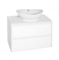 Тумба под накладную раковину Монако 80 белая осина/белый лакобель Style Line фото в интернет-магазине Русалия